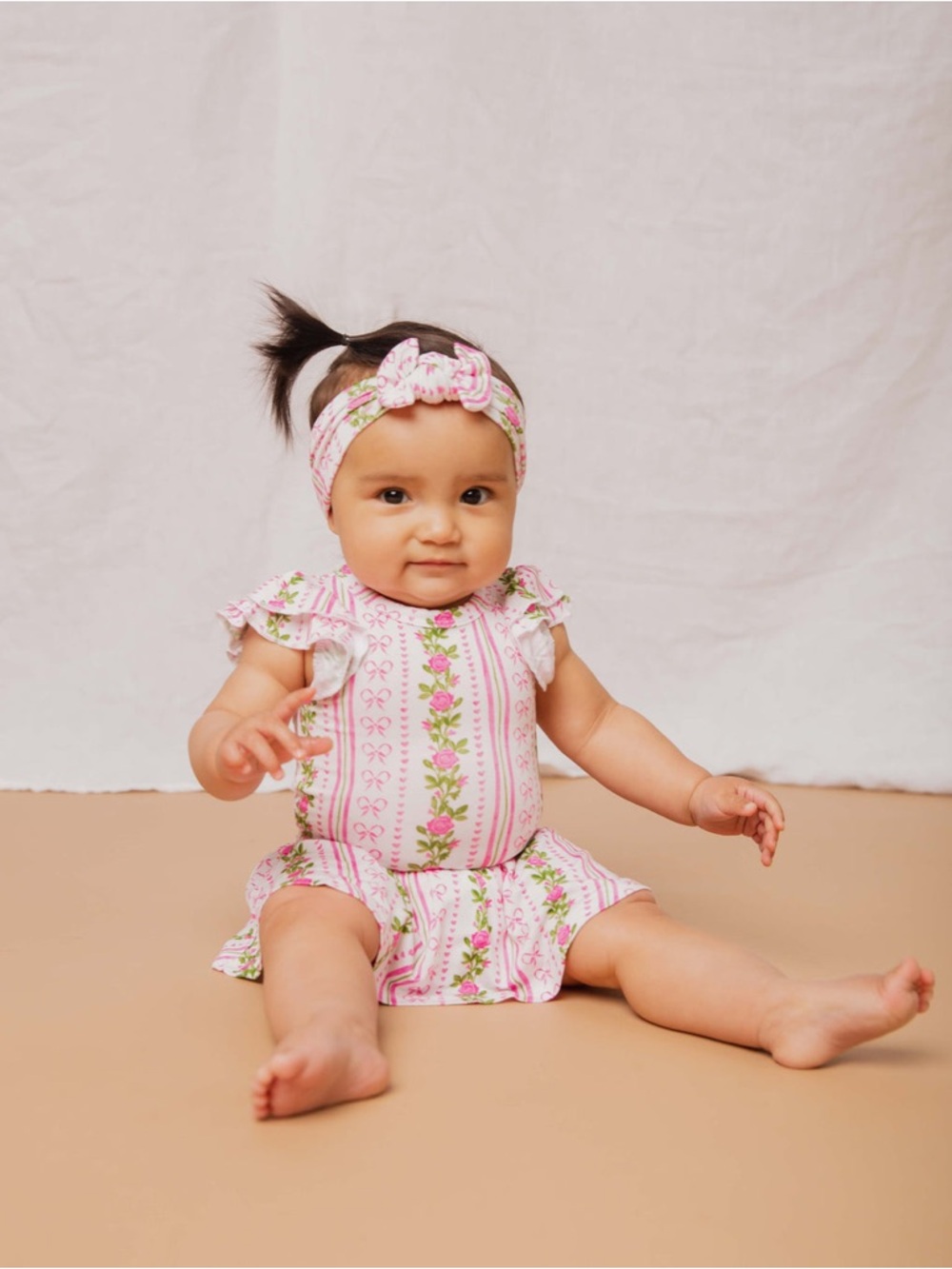 Bum‎ and roses Cap Sleeve Ruffle Dress
Collection: Bowquet Of Roses size 3-6